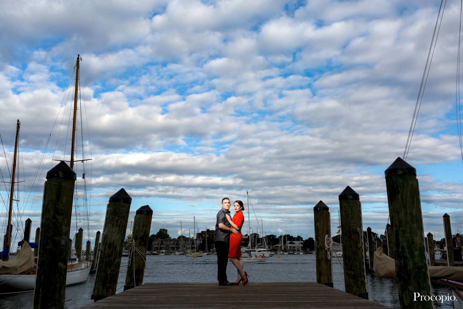 Annapolis Maryland Engagement Session, Docks, on the water, boating, trumpet player, musician, Procopio Photography, best top Washington DC photographer, best top Maryland photographer, best top Virginia photographer, best top DMV photographer, best top wedding photographer, best top commercial photographer, best top portrait photographer, best top boudoir photographer, modern fine art portraits, dramatic, unique, different, bold, editorial, photojournalism, award winning photographer, published photographer, memorable images, be different, stand out