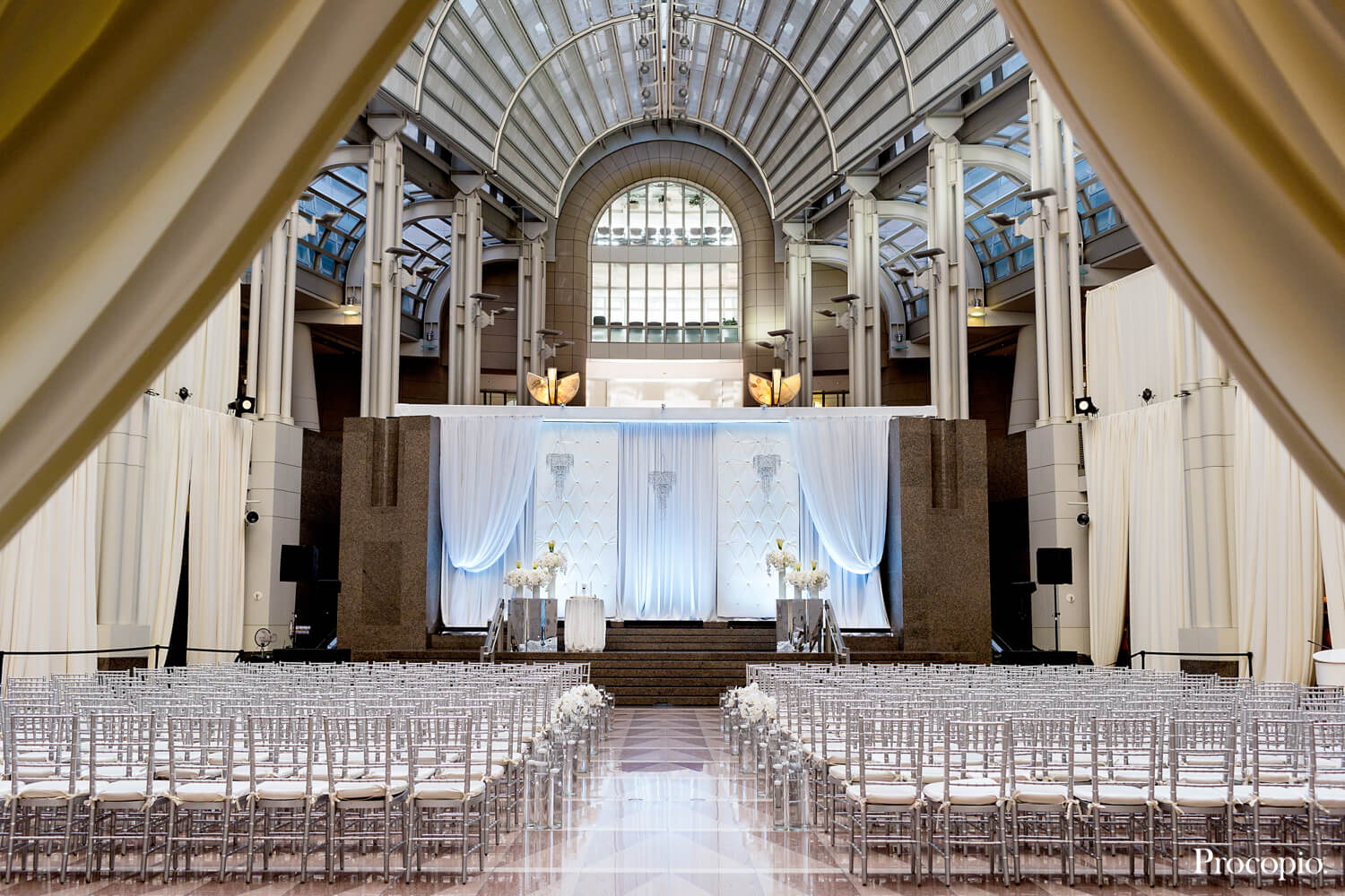 White wedding ceremony - Defined by Design Events - best Washington DC wedding planner - photo by Procopio Photography